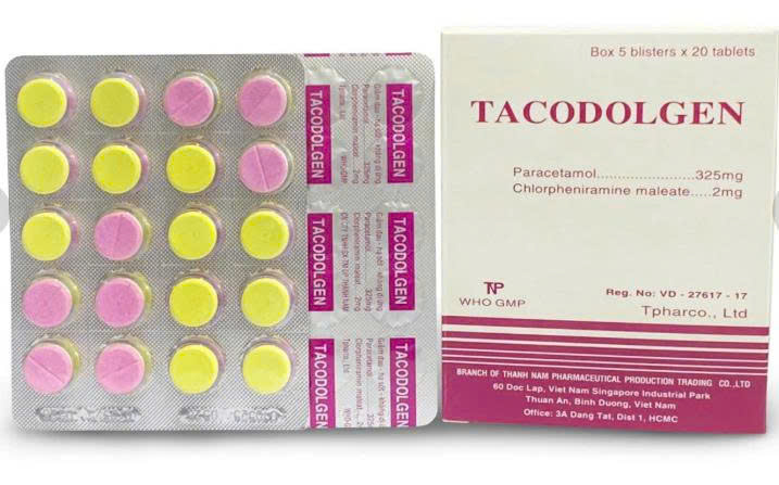 TACODOLGEN 2 Lớp (Nén Vàng hồng , H/100v)